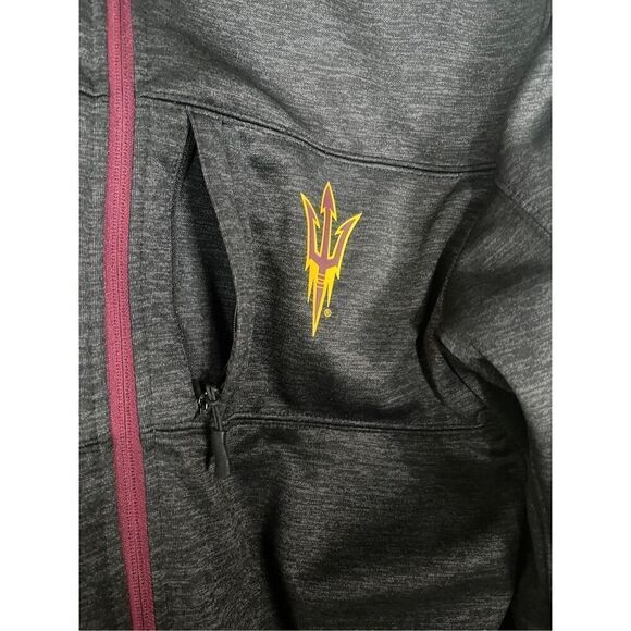 Colosseum Men's Gray Arizona State Sun Devils Anchor Full Zip Jacket Size XL - Picture 5 of 14